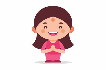 little girl vector illustration 