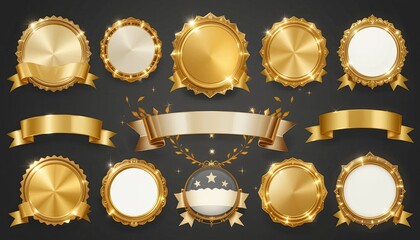 gold silver and bronze medals set