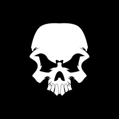 Cool skull logo. Skull vector illustration.