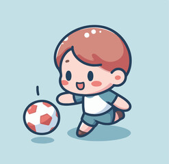 vector image of a child playing ball