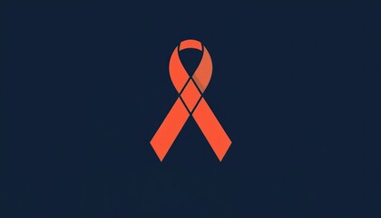 Awareness ribbon on dark background