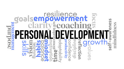 Fototapeta premium Empowering word cloud centered on 