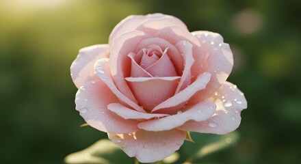 Pink Rose with Water Drops