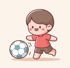 vector image of a child playing ball