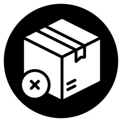 cardboard glyph icon