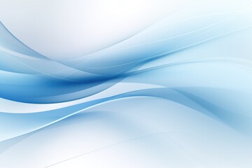 Obraz premium Abstract blue and white background with smooth lines, elegant curves, light effects, and blurred edges create an atmosphere of high-tech innovation.
