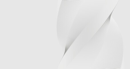 Abstract white background spiral geometric pattern of design 3d render