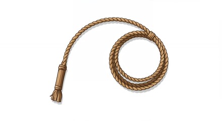 Brown leather whip image for commercial use