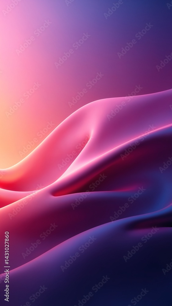 Aufkleber Abstract Light Waves Background with Smooth Gradient and Elegant Flow