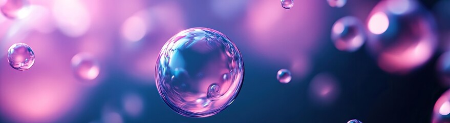 Abstract orbs of iridescent hues