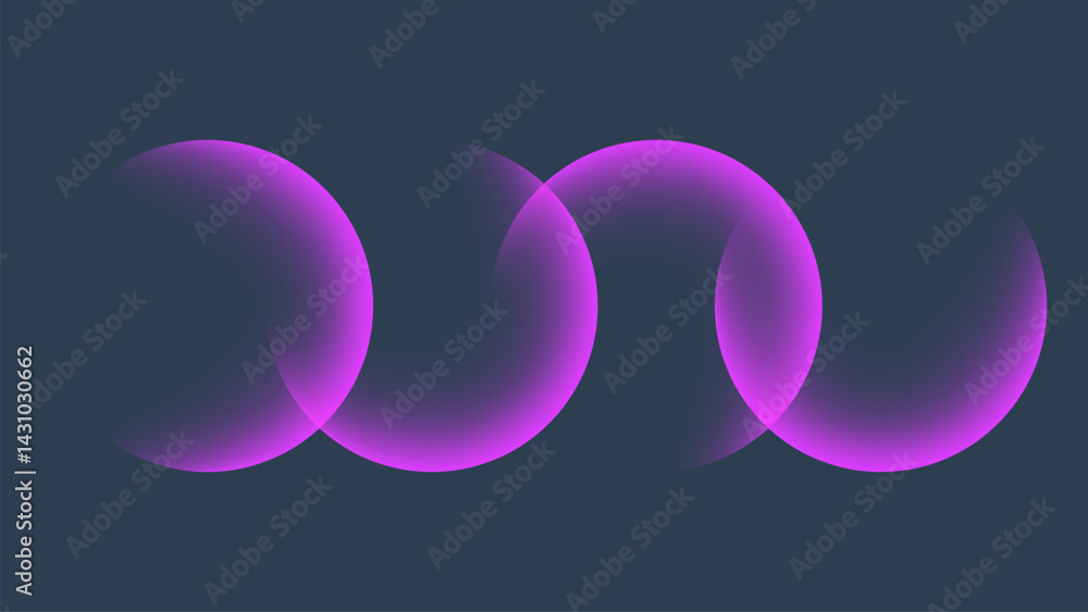 Aufkleber purple gradient round shapes. futuristic abstract background with bright colored spheres for creativ