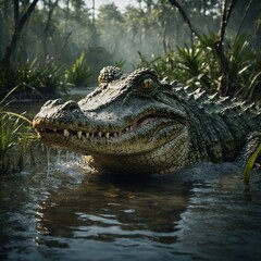 Obraz premium alligator in the everglades