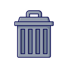 trash can vector icon illustration isolated on white background