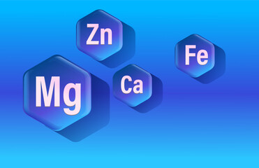 Set of microelements (minerals) useful for human health