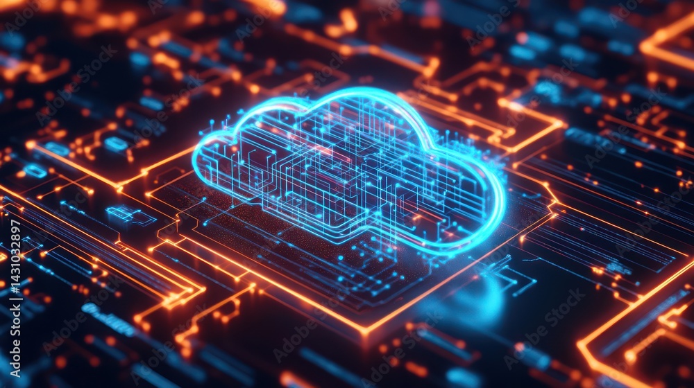 Poster cloud computing circuit board