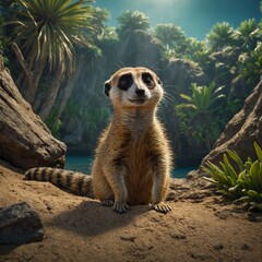 Fototapeta premium meerkat on the lookout