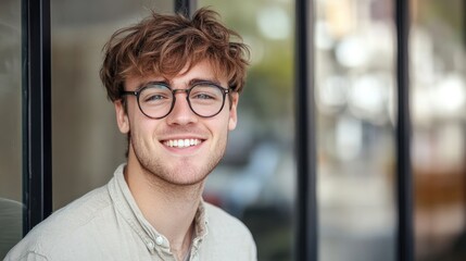 A young man with short