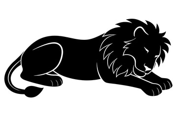 lion silhouette vector illustration