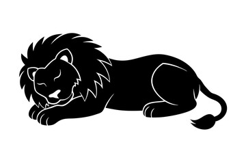 lion silhouette vector illustration