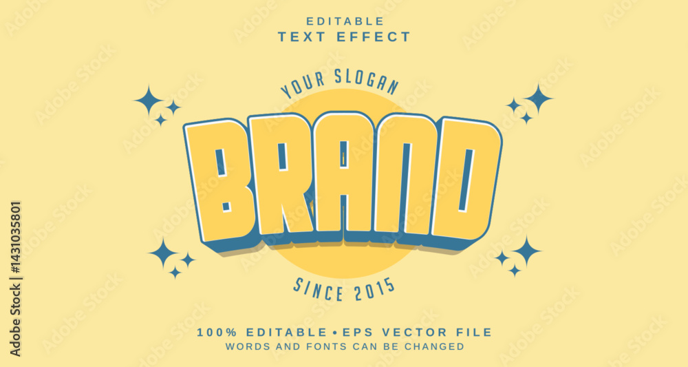 Poster editable text style effect - brand text style theme.