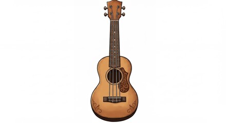 Naklejka premium Ukulele image wooden acoustic guitar musical instrument