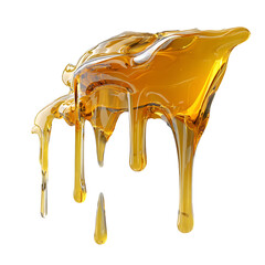 Naklejka premium honey dripping off white wall