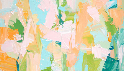 Abstract rough multicolored painting texture, oil brush stroke. Hand drawn. Palette knife technique