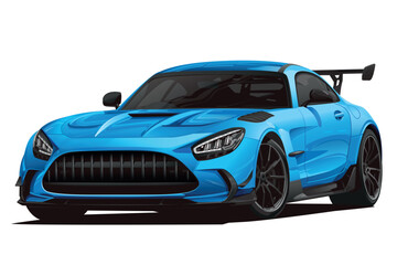 GT Sports Car Vector Illustration