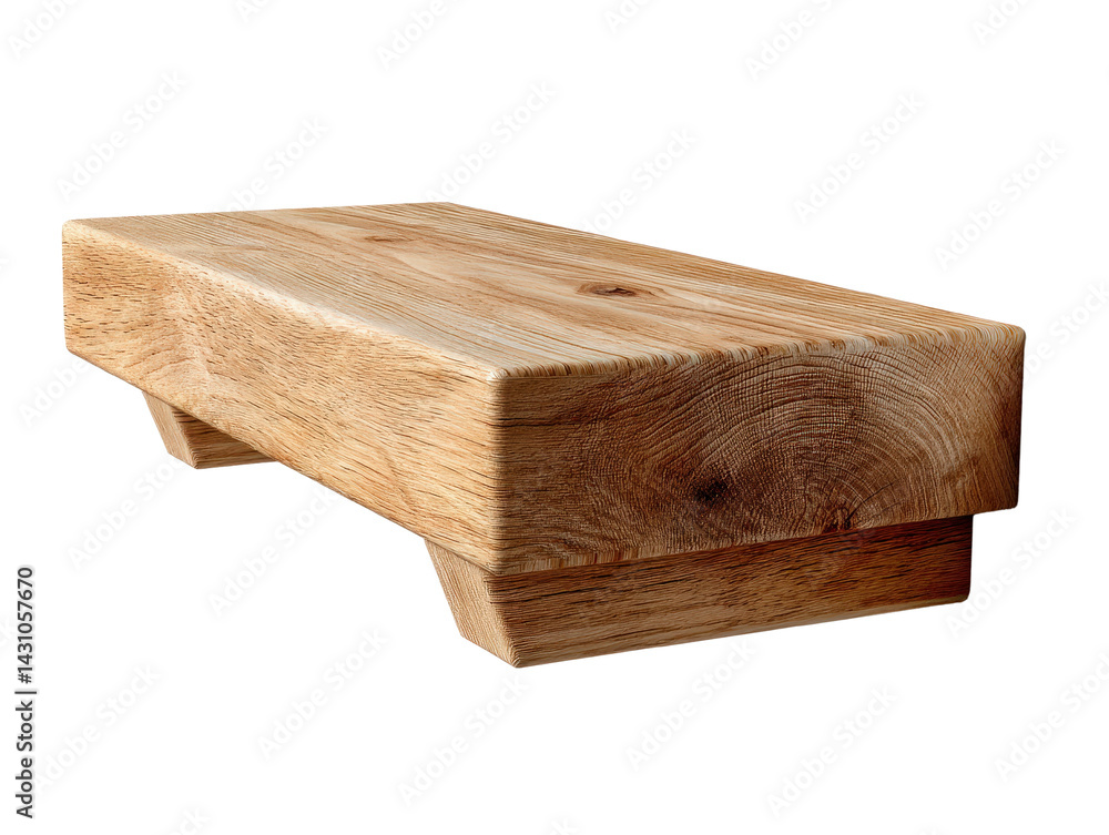 Poster natural wooden block with smooth surface and unique grain patterns