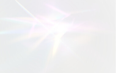 Radiant PNG white light with prism sparkle, rainbow glow and shine.