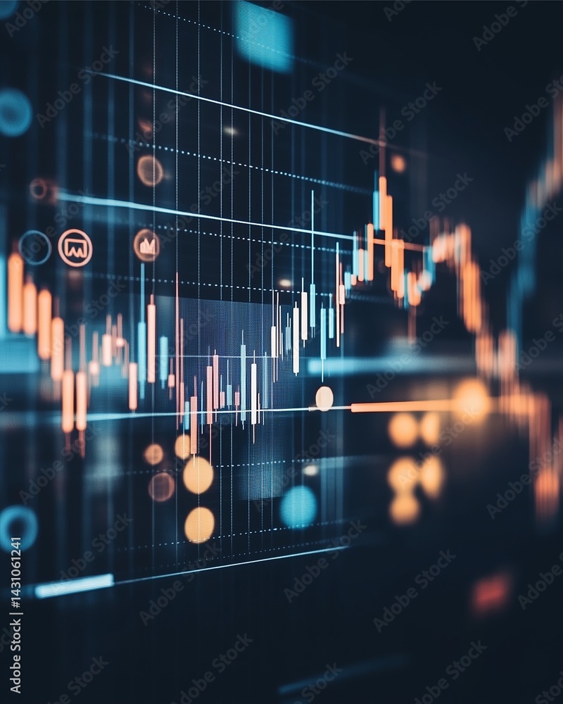 Aufkleber financial data visualization: the image is a mesmerizing digital artwork, showcasing a dynamic displ