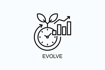 Evolve Icon Or Logo Isolated Illustration