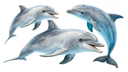 Fototapeta premium Minimalist Dolphin Images on Clean Background