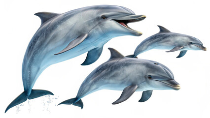 High-Quality Dolphin Pictures with White Background