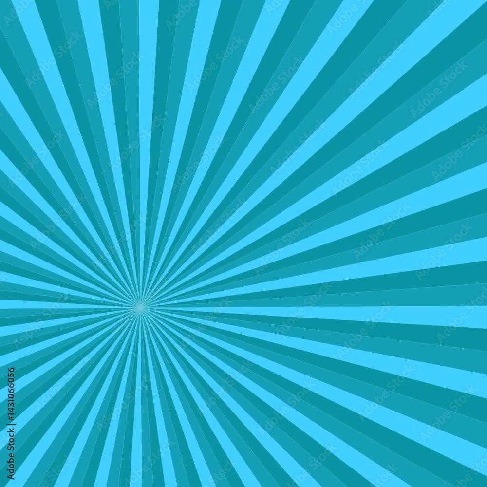 Poster cyan burst background - seamless loop animation