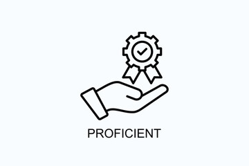 Proficient Icon Or Logo Isolated Illustration