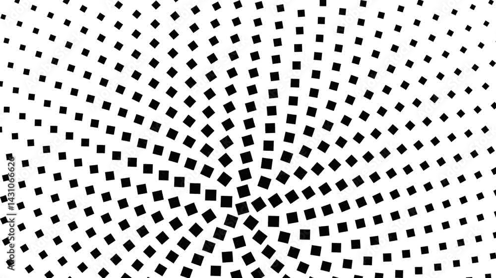 Poster round halftone square pattern background - seamless loop video