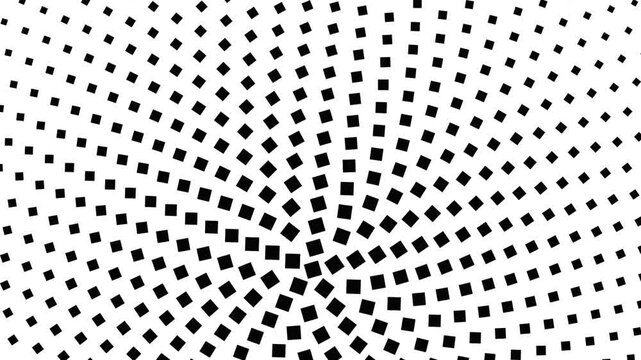 Round halftone square pattern background - seamless loop video