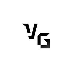 cool minimalist logo VG sporty style monogram Alphabet Initial square concept