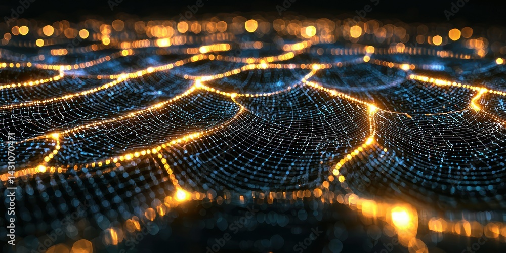 Aufkleber a futuristic concept of artificial intelligence represented by glowing neural networks
