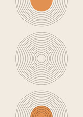 Minimalist boho wall art with geometric shapes and earthy tones. Perfect for interior decor, prints, and digital designs