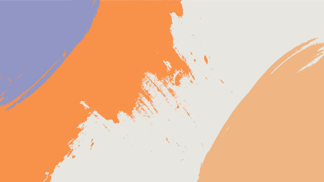 ABSTRACT BACKGROUND WITH SHAPES MESSY BRUSH PSTEL BLUE ORANGE BROWN COLORFUL DESIGN VECTOR TEMPLATE FOR WALLPAPER, COVER DESIGN