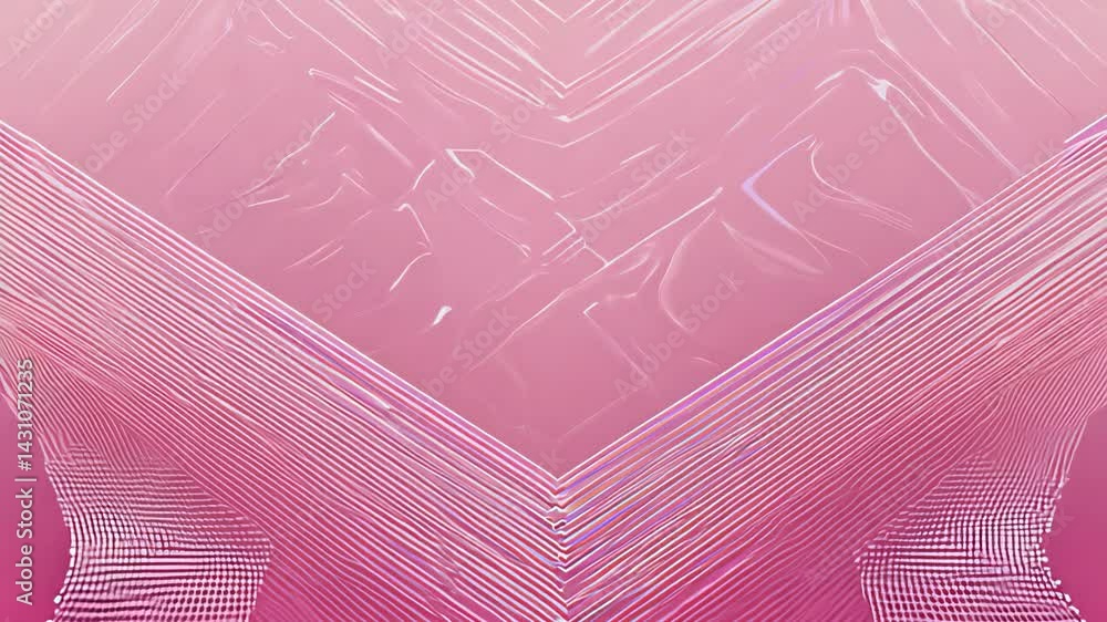 Poster dynamic contemporary geometric pink background with evolving halftone patterns and fluidity