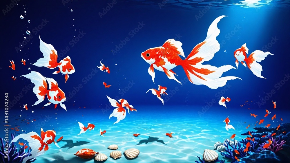 Canvas Prints fish, abstract desktop background