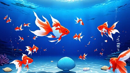 Obraz premium fish, abstract desktop background