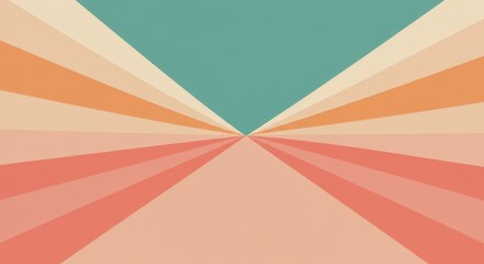 A colorful retro-inspired background featuring a soft radial gradient with grain texture overlay. Color scheme includes sunset pinks, orange, teal, and beige. Great for social media, fashion, 