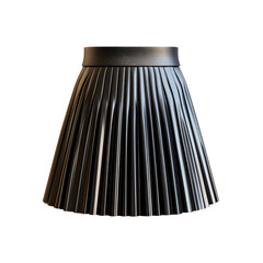 Elegant Black Pleated Leather Mini Skirt - Fashion Apparel