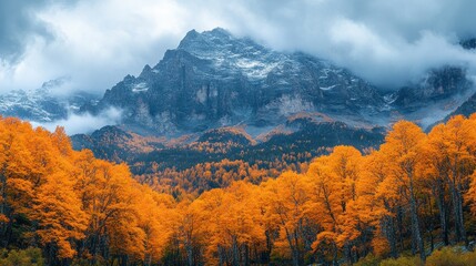 Naklejka premium Autumnal Mountain Majesty (1)