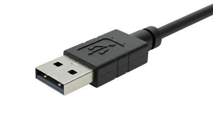 Isolated Close-up of USB Connector