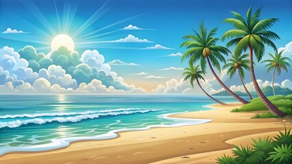 Obraz premium Tropical Beach Sunrise